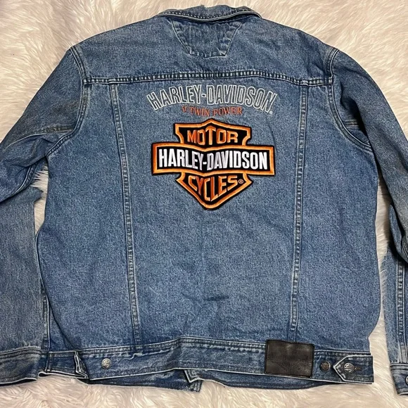 Vintage Denim Harley Davidson Jacket